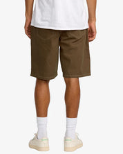 RVCA DAYSHIFT 21" WALKSHORTS – MENS CANVAS 5-POCKET EASY FIT SHORTS BOMBAY BROWN