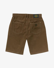 RVCA DAYSHIFT 21" WALKSHORTS – MENS CANVAS 5-POCKET EASY FIT SHORTS BOMBAY BROWN