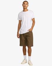 RVCA DAYSHIFT 21" WALKSHORTS – MENS CANVAS 5-POCKET EASY FIT SHORTS BOMBAY BROWN