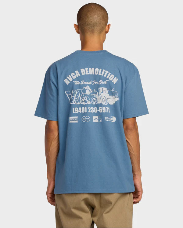 RVCA MENS DEMO T-SHIRT – FEDERAL BLUE