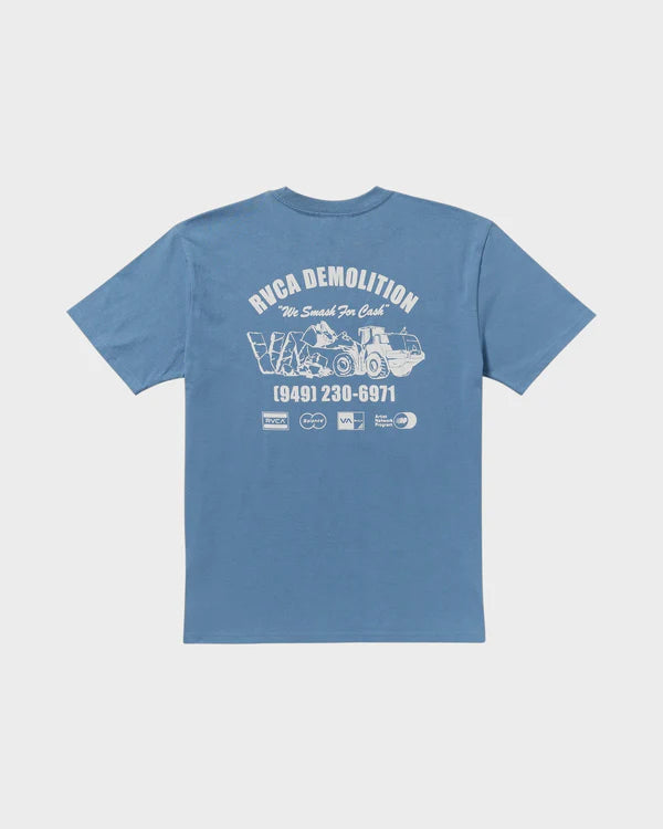 RVCA MENS DEMO T-SHIRT – FEDERAL BLUE