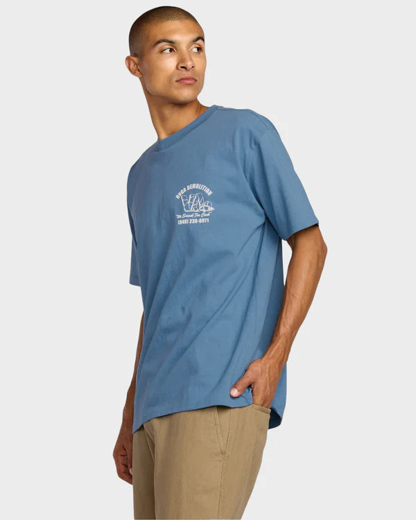RVCA MENS DEMO T-SHIRT – FEDERAL BLUE