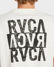 RVCA MENS NEW STACK T-SHIRT – ANTIQUE WHITE