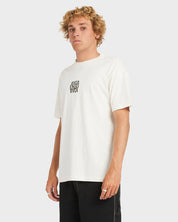 RVCA MENS NEW STACK T-SHIRT – ANTIQUE WHITE