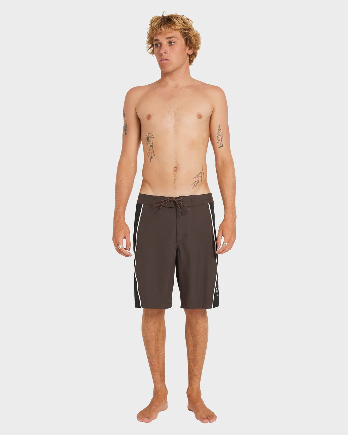 RVCA MENS RETRACT TRUNK 20" BOARDSHORTS – MOCHA