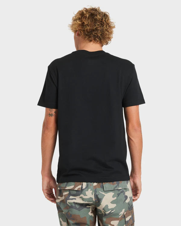 RVCA MENS STAR SMASH T SHIRT BLACK GRAPHIC COASTAL STREET TEE