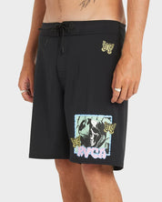 RVCA MENS VA TRUNK PRINT 19" BOARDSHORTS – BLACK