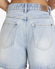 RVCA WOMENS COCO DENIM SHORTS – BLEACHED INDIGO