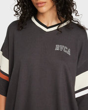 RVCA WOMENS RORY OVERSIZED T-SHIRT – WASHED BLACK