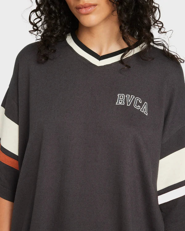 RVCA WOMENS RORY OVERSIZED T-SHIRT – WASHED BLACK