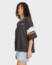 RVCA WOMENS RORY OVERSIZED T-SHIRT – WASHED BLACK