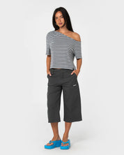 RUSTY SALLY SLOUCH STRIPED OFF SHOULDER TOP