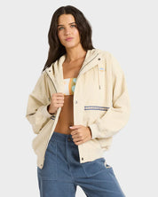 BILLABONG SET THE TONE WOMENS JACKET WHITE CAP SURF COASTAL JACKET