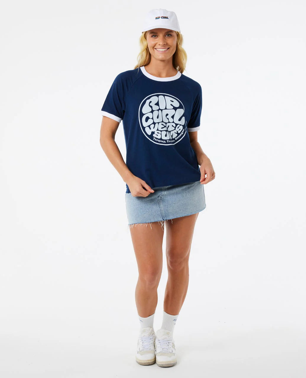 RIP CURL SG WETTIE RINGER TEE NAVY