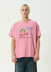 AFENDS SHELL TIMES BOXY TEE RECYCLED GRAPHIC T-SHIRT MARRAKESH