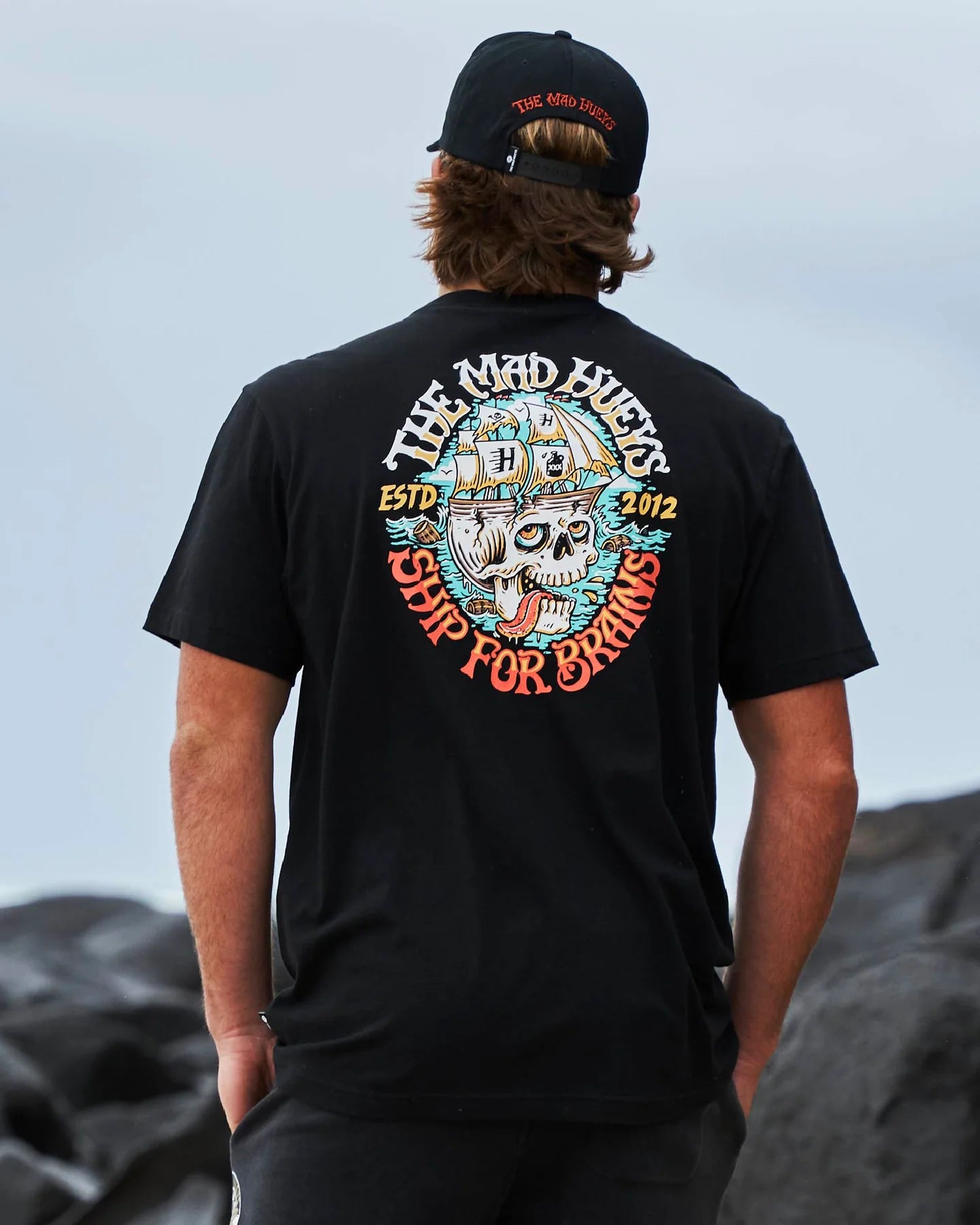 THE MAD HUEYS SHIP FOR BRAINS SS TEE – BLACK