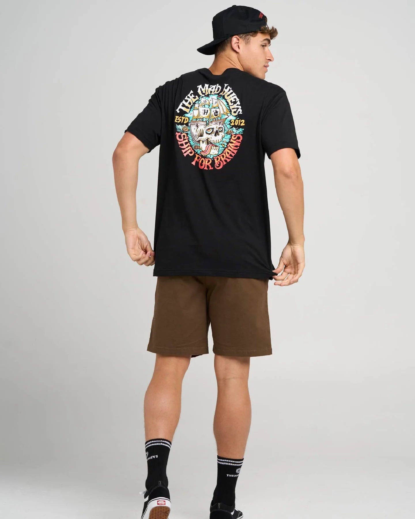 THE MAD HUEYS SHIP FOR BRAINS SS TEE – BLACK