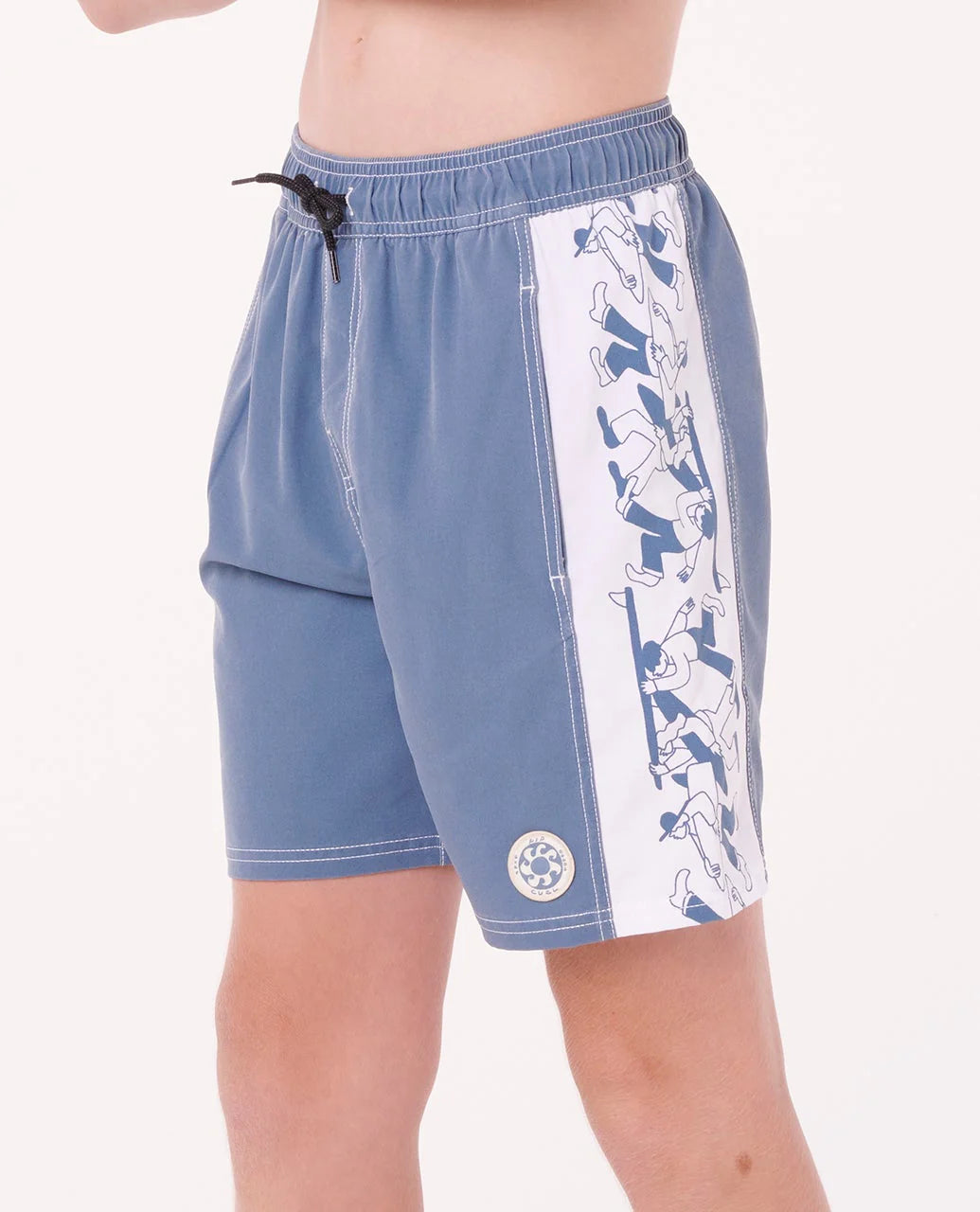 RIPCURL SIDEWAYS VOLLEY BOARDSHORT – KIDS SWIM SHORTS FOR SUMMER BEACH DAYS – BLUEFIN