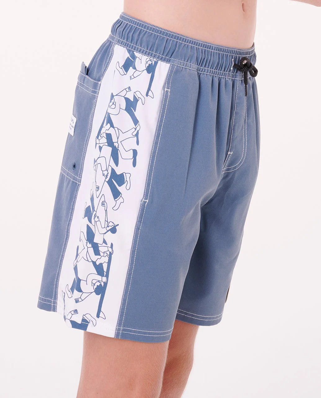 RIPCURL SIDEWAYS VOLLEY BOARDSHORT – KIDS SWIM SHORTS FOR SUMMER BEACH DAYS – BLUEFIN