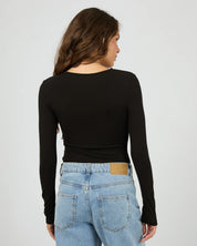 SILENT THEORY ATLAS LONG SLEEVE TOP – BLACK