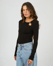 SILENT THEORY ATLAS LONG SLEEVE TOP – BLACK