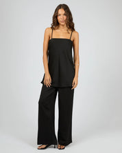 SILENT THEORY BAILEY TUNIC TOP WOMENS OVERSIZED CASUAL TOP – BLACK