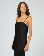 SILENT THEORY BAILEY TUNIC TOP WOMENS OVERSIZED CASUAL TOP – BLACK