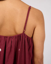 SILENT THEORY BORDEAUX MAXI DRESS - CHERRY