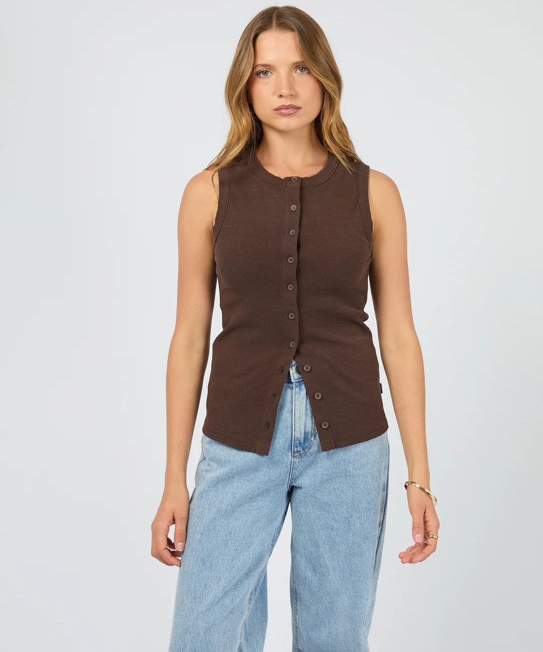 silent-theory-button-up-tank-chocolate.webp