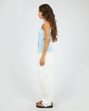 SILENT THEORY BUTTON UP TANK - LIGHT BLUE