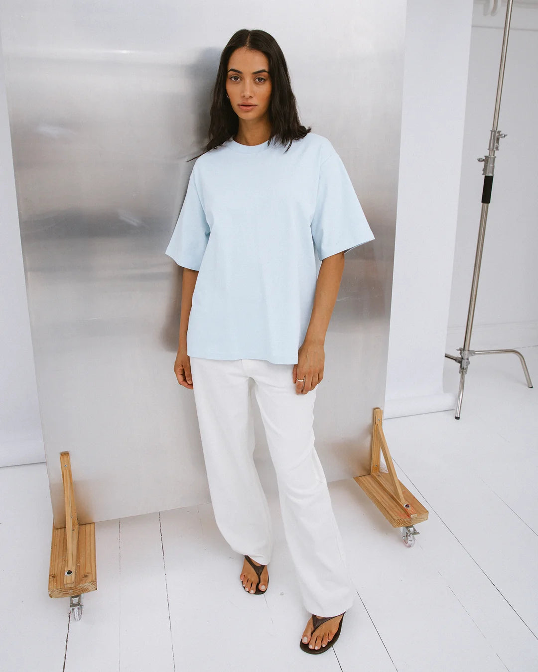 SILENT THEORY CORE OVERSIZED TEE - LIGHT BLUE