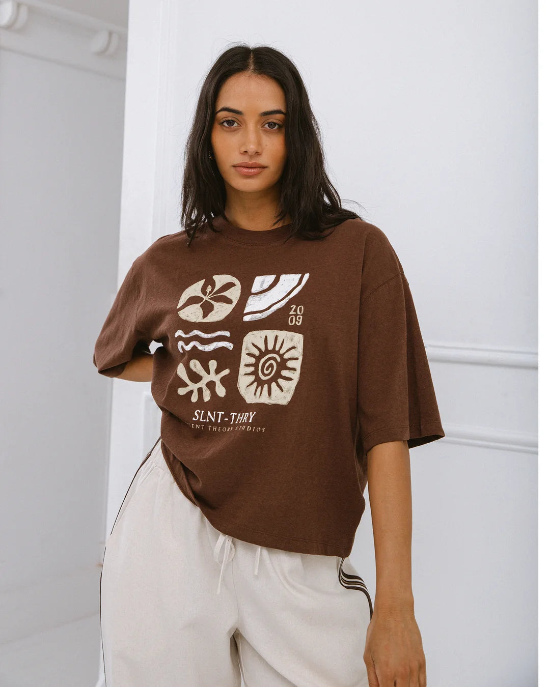 SILENT THEORY ETERNAL RELAXED TEE - BROWN
