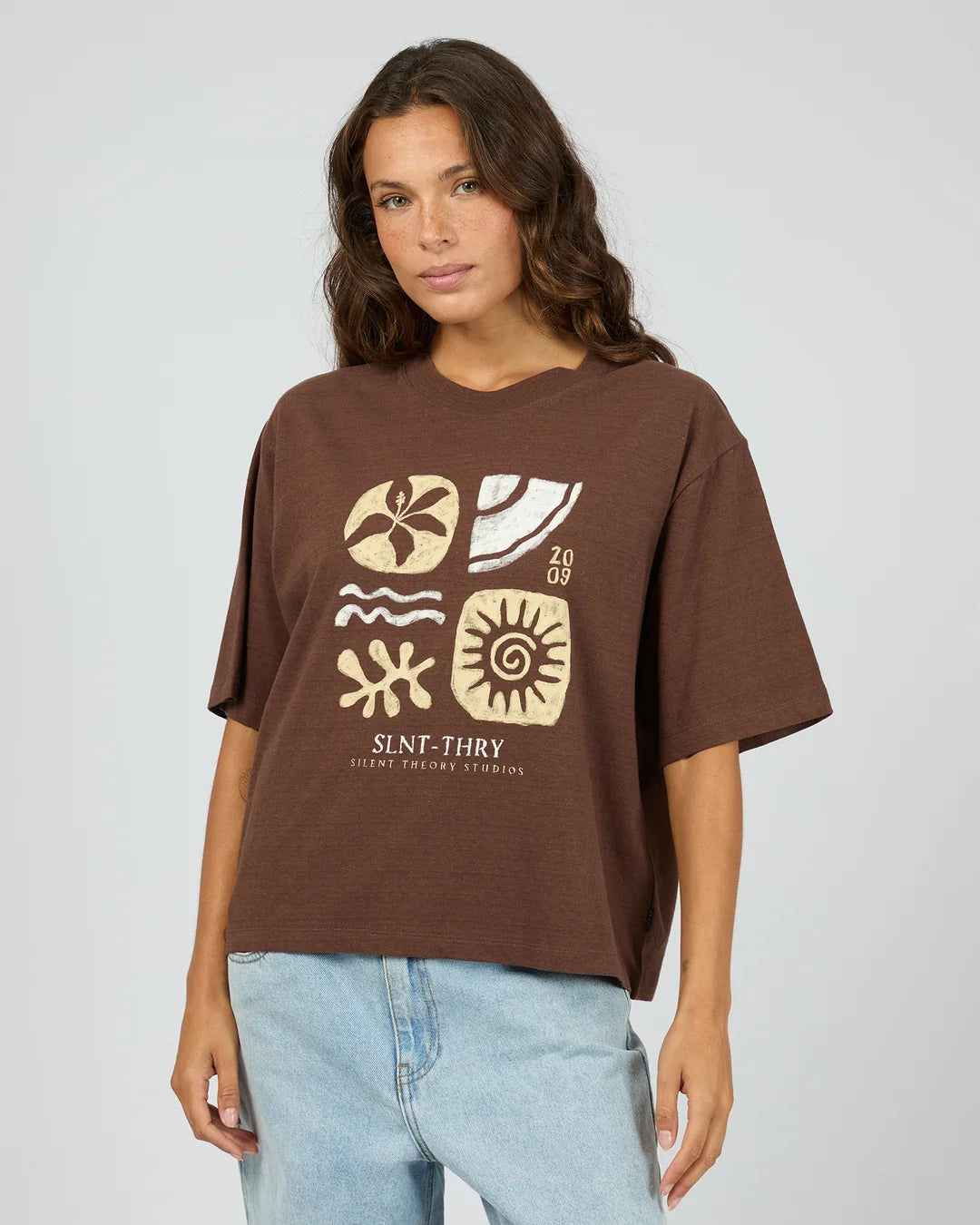 SILENT THEORY ETERNAL RELAXED TEE - BROWN