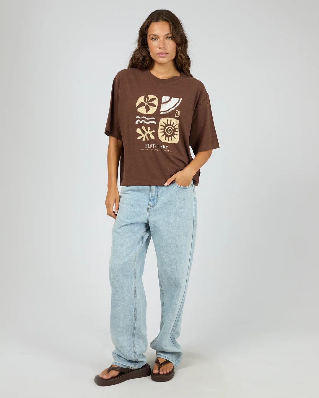 SILENT THEORY ETERNAL RELAXED TEE - BROWN