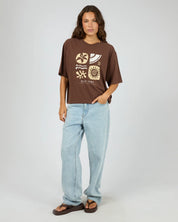 SILENT THEORY ETERNAL RELAXED TEE - BROWN