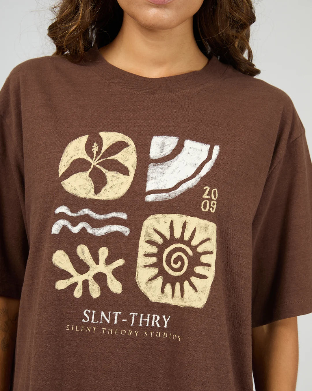 SILENT THEORY ETERNAL RELAXED TEE - BROWN