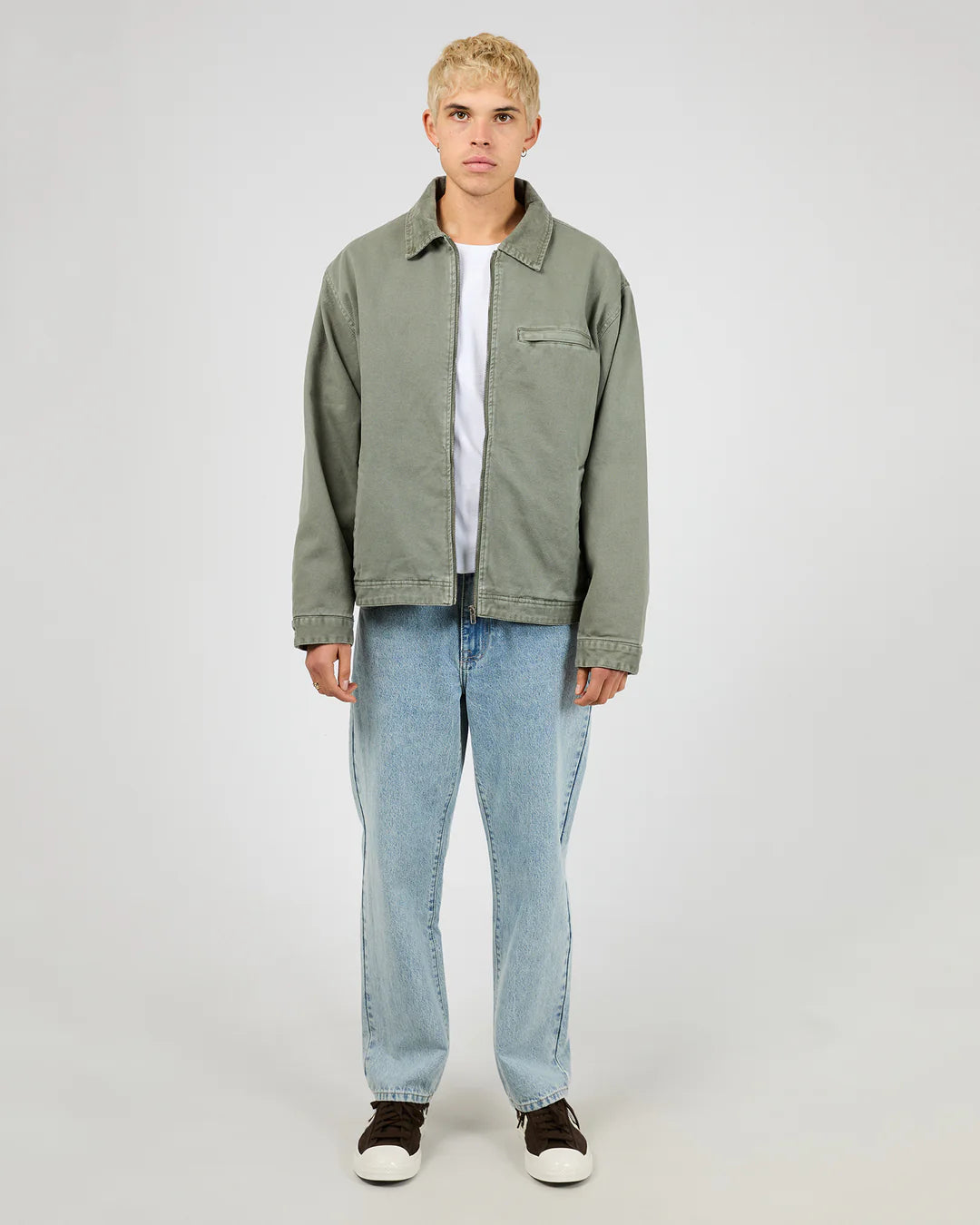 SILENT THEORY HOLLAND JACKET MENS ZIP UP JACKET GREEN