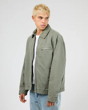 SILENT THEORY HOLLAND JACKET MENS ZIP UP JACKET GREEN