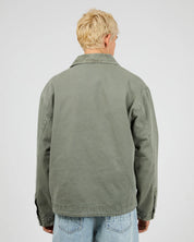 SILENT THEORY HOLLAND JACKET MENS ZIP UP JACKET GREEN