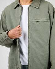 SILENT THEORY HOLLAND JACKET MENS ZIP UP JACKET GREEN