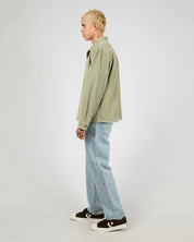 SILENT THEORY JAMESON CORD SHIRT MENS LONG SLEEVE BUTTON UP SAGE