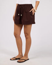 SILENT THEORY LENNI SHORTS - CHOCOLATE