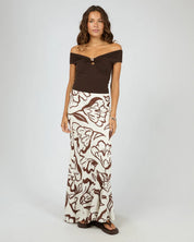 SILENT THEORY LUCIA MAXI SKIRT - VINTAGE WHITE