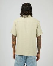 SILENT THEORY ROBINSON SHORT SLEEVE SHIRT MENS BUTTON UP SHIRT SAGE