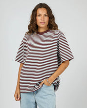 SILENT THEORY STRIPE SHORT SLEEVE TEE - LIGHT BLUE