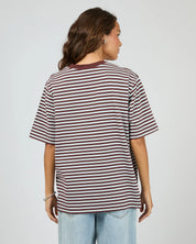 SILENT THEORY STRIPE SHORT SLEEVE TEE - LIGHT BLUE
