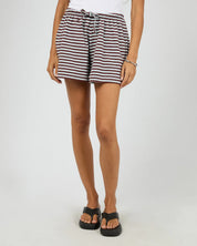 SILENT THEORY STRIPE TIE WAIST SHORTS - LIGHT BLUE