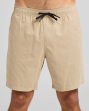 THE MAD HUEYS SKULL ANCHOR 18 INCH VOLLEY SHORT MEN’S SURF SHORTS TAUPE