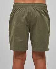 THE MAD HUEYS SKULL ANCHOR YOUTH 16 INCH VOLLEY SHORT KIDS SURF SHORTS OLIVE