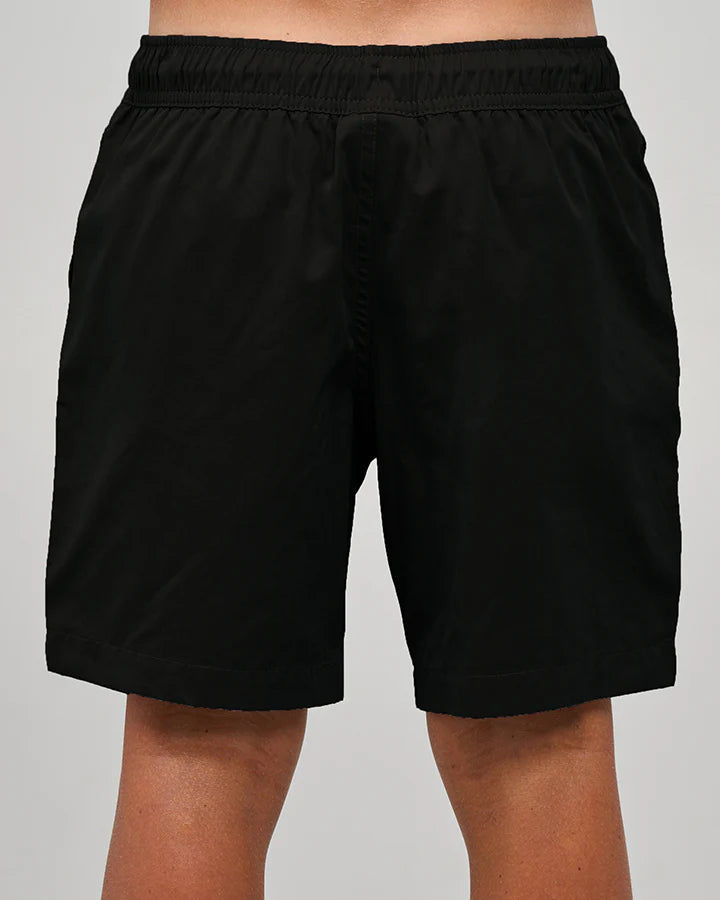 THE MAD HUEYS SKULL ANCHOR YOUTH 16 INCH VOLLEY SHORTS BLACK KIDS SURF SHORTS